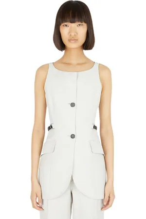 Durazzi Milano Top, Dame, Hvid, 2XS, Linned, Ærmeløs Linned Top
