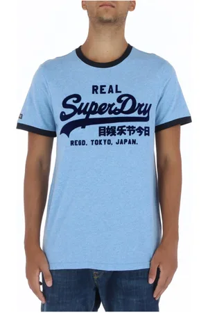 Superdry Top, Herre, Blå, 3XL, Uld, Lysblå Herre T-shirt