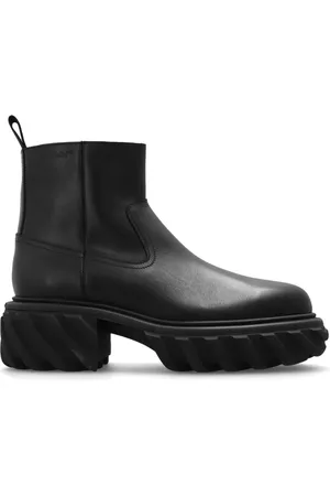 OFF-WHITE Sko, Herre, Sort, 39 EU, Læder, Læderstøvler