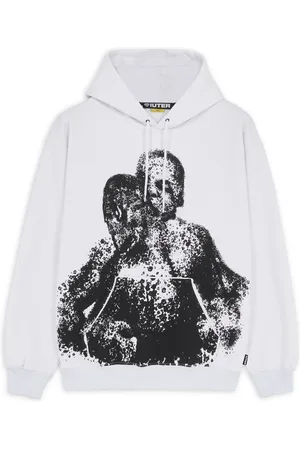IUTER Sweathshirts & Hoodies, Herre, Hvid, L, Bomuld, Kraftig hættetrøje til mænd
