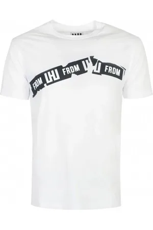 Les Hommes Top, Herre, Hvid, S, Bomuld, Herre Rund Hals T-shirt