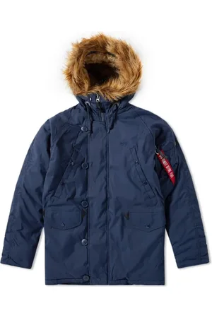 Alpha Industries Jakke, Herre, Blå, XL, Uld, Slimfit Explorer Jakke i Rep. Blå