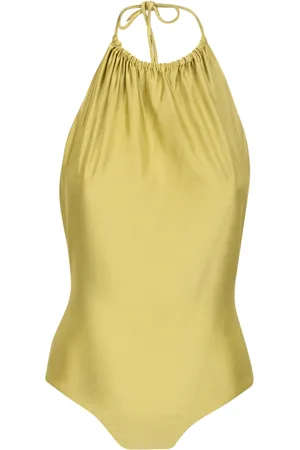 ALEXANDRE VAUTHIER Top, Dame, Grøn, 2XS, Uld, Draped Halterneck Top