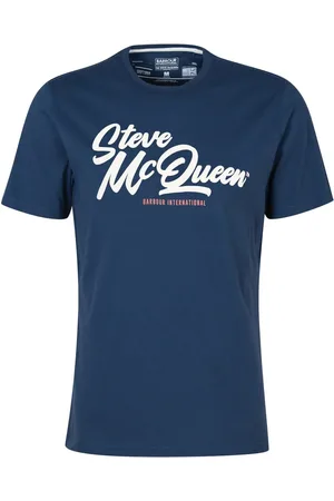 Barbour Top, Herre, Blå, 2XL, Bomuld, Murrey Grafisk T-Shirt - Steve McQueen Kollektion