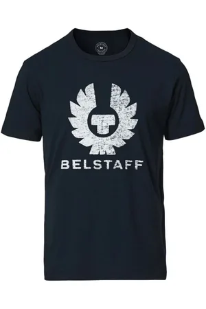 Belstaff Top, Herre, Blå, 3XL, Bomuld, Klassisk Coteland T-Shirt med Phoenix Print