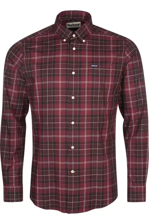 Barbour Skjorte, Herre, Rød, L, Bomuld, Casual Elegant Skræddersyet Skjorte