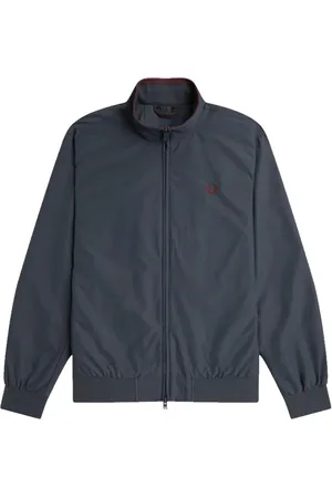 Fred Perry Jakke, Herre, Grå, XL, Nylon, Sporty Nylonjakke med Ribkant