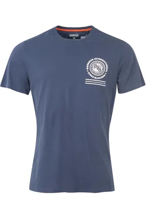 Barbour Top, Herre, Blå, XL, Bomuld, SMQ Victor T-Shirt Navy