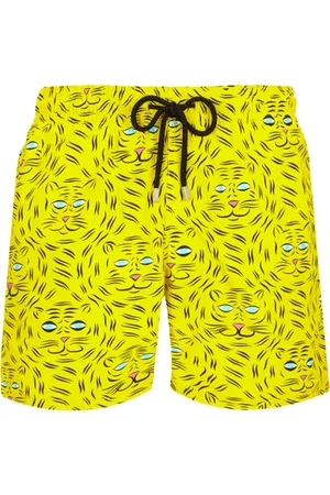 Vilebrequin Badetøj, Herre, Gul, XL, Bengale Tigers Badeshorts