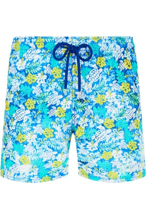 Vilebrequin Badetøj, Herre, Blå, M, Vintage Lazuli Badeshorts - Tropical Turtles