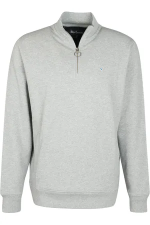Barbour Sweathshirts & Hoodies, Herre, Grå, L, Bomuld, Grå Marl Half Zip Pullover
