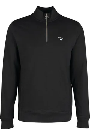 Barbour Sweathshirts & Hoodies, Herre, Sort, M, Bomuld, Moderne Half Zip Pullover