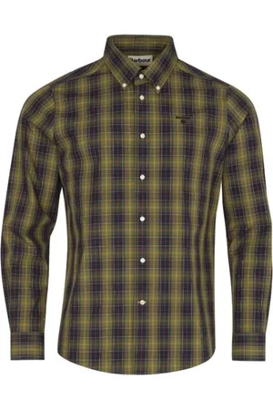 Barbour Skjorte, Herre, Grøn, L, Bomuld, Klassisk Tartan Skræddersyet Skjorte