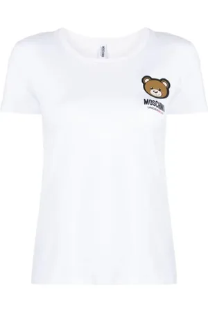 Moschino Top, Herre, Hvid, XS, Bomuld, Hvid Teddy Bomuld T-shirt