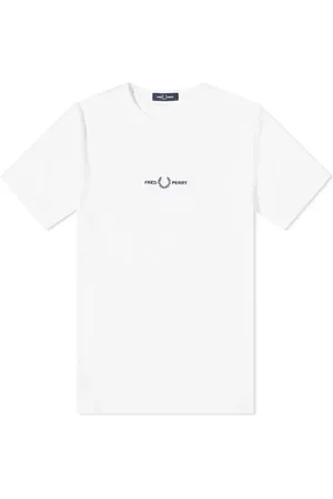 Fred Perry Top, Herre, Grå, M, Bomuld, Broderet Logo T-shirt