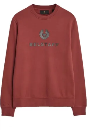 Belstaff Sweathshirts & Hoodies, Herre, Rød, L, Bomuld, Signature Crewneck Sweatshirt i Lava