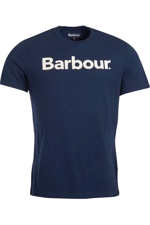 Barbour Top, Herre, Blå, M, Bomuld, Logo T-Shirt i New Navy