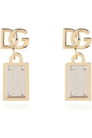 Dolce & Gabbana Tilbehør, Dame, Gul, ONE SIZE, Uld, Messing klips øreringe