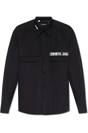 Dolce & Gabbana Jakke, Herre, Sort, M, Bomuld, Skjorte med logo