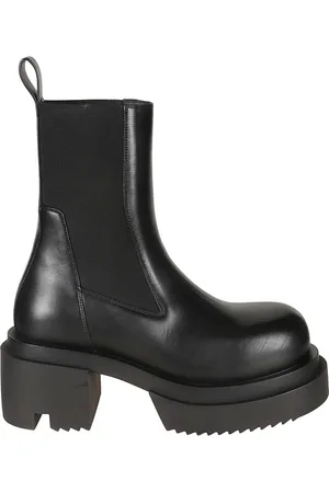 Rick Owens Sko, Dame, Sort, 37 EU, Læder, Beatle Bogun Læderstøvler