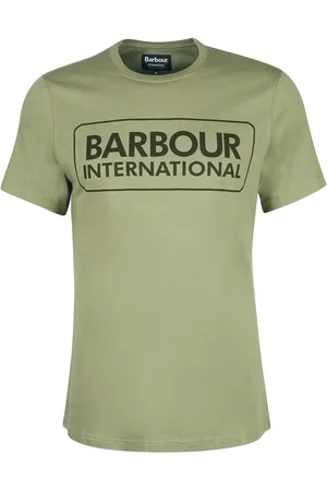 Barbour Top, Herre, Grøn, XL, Bomuld, Essentiel Stor Logo Motorcykel T-Shirt