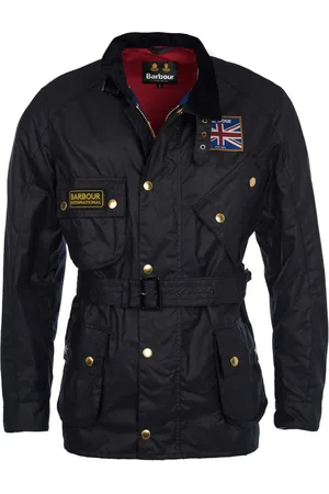 Barbour Jakke, Herre, Sort, 2XL, Bomuld, Union Jack Voksjakke