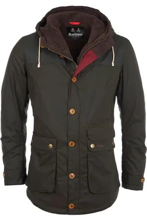 Barbour Jakke, Herre, Grøn, S, Bomuld, Moderne Game Vokset Bomuld Parka