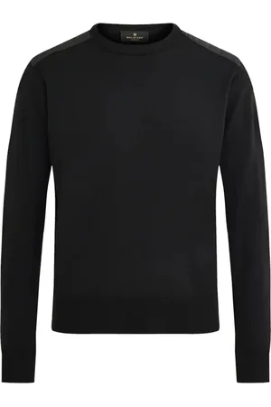 Belstaff Strik, Herre, Sort, L, Uld, Kerrigan Crew Neck Jumper i Merinould
