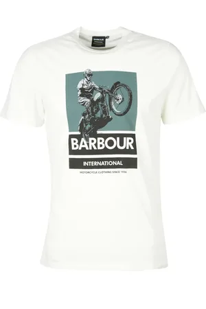 Barbour Top, Herre, Hvid, 2XL, Bomuld, Archie Graphic-Print T-Shirt