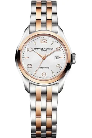 Baume et Mercier Tilbehør, Dame, Hvid, ONE SIZE, Uld, Bicolor Clifton Automatisk Rund Ur