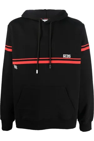 GCDS Sweathshirts & Hoodies, Herre, Sort, M, Uld, Logo Bånd