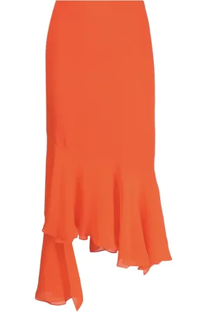 Andamane Nederdel, Dame, , S, Silke Asymmetrisk Midi Nederdel