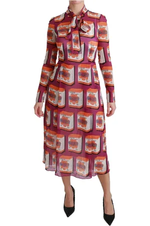 Dolce & Gabbana Kjole, Dame, Brun, 2XS, Smuk Bellezza Print Maxi Kjole