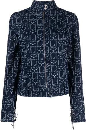 Ludovic De Saint Sernin Jakke, Dame, Blå, S, Denim, Blå Monogram Denim Jakke