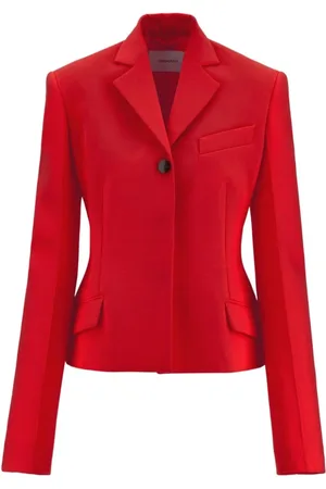 Salvatore Ferragamo Jakke, Dame, Rød, S, Uld, Poppy Uld Blazer