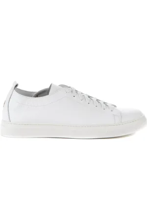 HENDERSON BARACCO Sko, Herre, Hvid, 40 1/2 EU, Læder, Hvide Læder Sneakers, Produceret i Italien