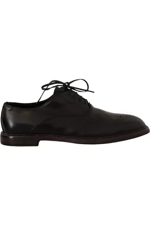 Dolce & Gabbana Sko, Herre, Sort, 44 1/2 EU, Læder, Sort Læder Snøresko