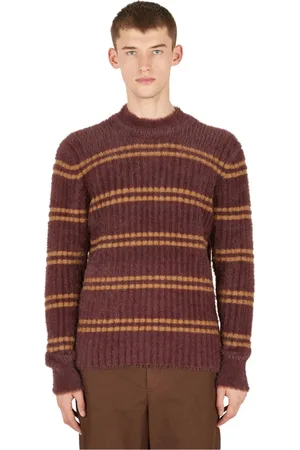 Jacquemus Strik, Herre, Brun, S, Stribet Striktrøje