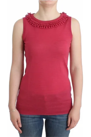 John Galliano Top, Dame, Lyserød, S, Uld, Lyserød Striktop