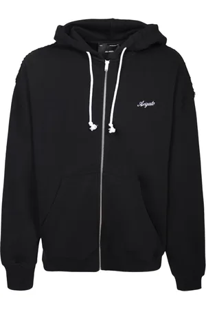 Axel Arigato Sweathshirts & Hoodies, Herre, Sort, XL, Bomuld, Sort Zip-gennem Hoodie til Mænd