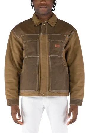 Dickies Jakke, Herre, Brun, L, Bomuld, Lucas Vokset Front Jakke