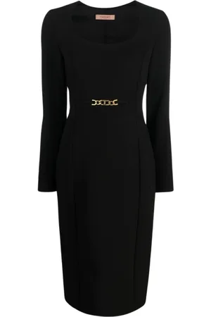 Twin-Set Kjole, Dame, Sort, 2XS, Sort Kjole til Kvinder Aw23