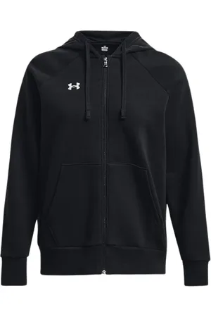 Under Armour Sweathshirts & Hoodies, Dame, Sort, L, Uld, Rival Fleece FZ Hættetrøje