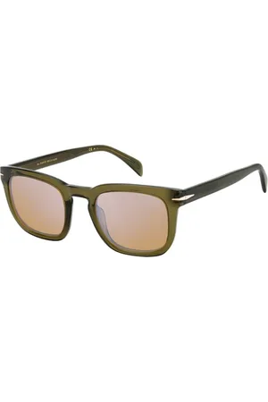 DB EYEWEAR BY DAVID BECKHAM Tilbehør, Herre, Grøn, 50 MM, Solbriller med vintage-inspireret stil