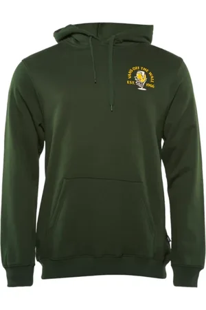Vans Sweathshirts & Hoodies, Herre, Grøn, L, Bomuld, Moderne Urban Hættetrøje med Logo