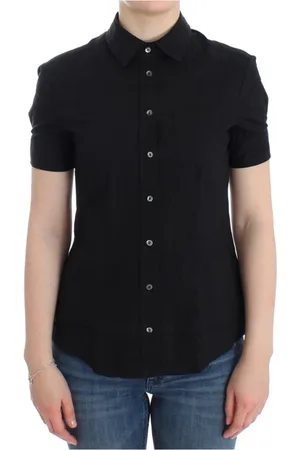 John Galliano Bluser & Skjorter, Dame, Sort, XS, Bomuld, Sort bomuldsskjorte top