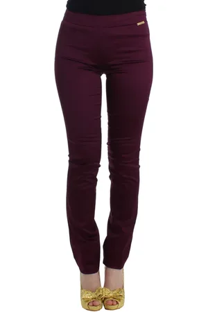 John Galliano Bukser, Dame, Lilla, XS, Denim, Lilla Slim Fit Bukser