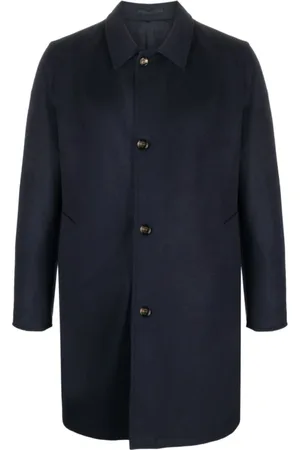 Kired Frakke, Herre, Blå, 4XL, Cashmere, Marineblå Cashmere Frakke