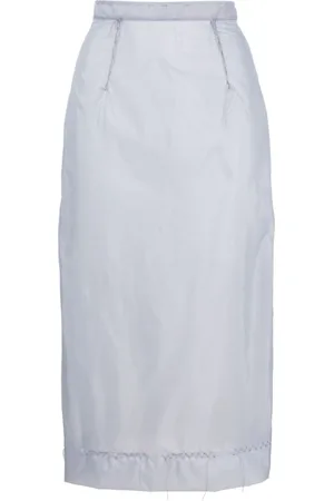 Maison Margiela Nederdel, Dame, Blå, XS, Chiffon, Klar Blå Chiffon Nederdel