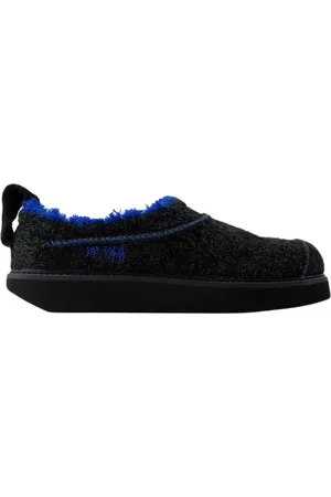 Ader Error Sko, Herre, Sort, 44 EU, Læder, Sort Læder Slip-On Slides